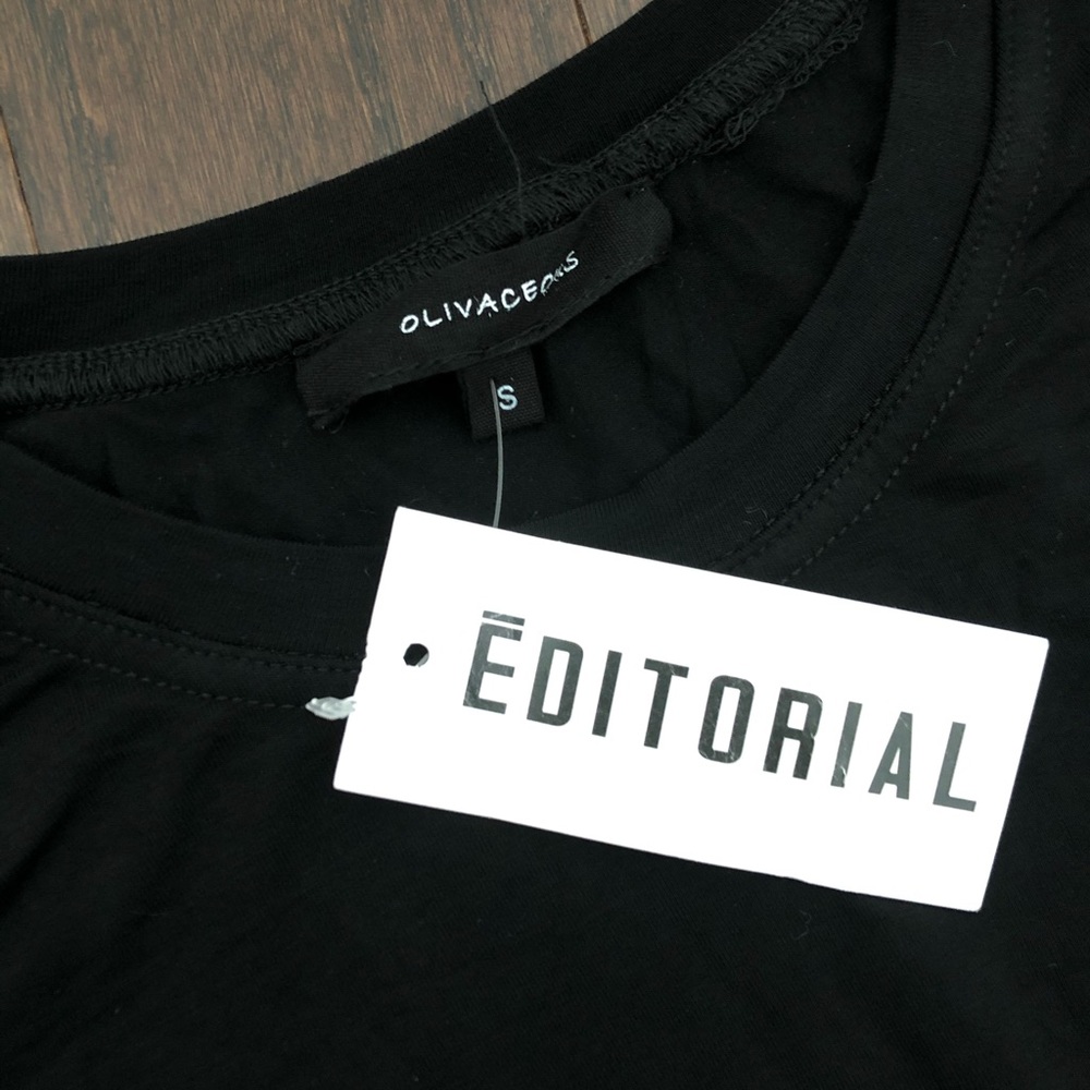 Editorial Olivaceous Black Sweater Dress - Picture 2 of 3